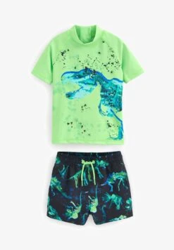 Next 2-PIECE SET - Badeanzug - Fluro Green Dinosaur