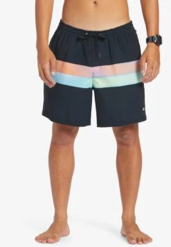 Quiksilver SURFSILK AIR-BRUSH VOLLEY 17NB - Badeshorts - Black -Badebekleidungsgeschäft 12a0cfedc4434697849a25d888a7135a