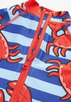 Next SUNSAFE ALL IN ONE STANDARD - Badeanzug - Blue Stripe Crabs -Badebekleidungsgeschäft 2a332986ab844c8b8595b0dbb91662cd