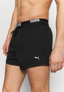 Puma SWIM MEN LOGO LENGTH - Badeshorts - Black -Badebekleidungsgeschäft 2b8a83018d9d4e6bb92a20d333e4cd2a
