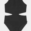 Abercrombie & Fitch HIGH NECK CUTOUT - Badeanzug - Black -Badebekleidungsgeschäft 2be8c4d624014b5f8712f1827c56b11a