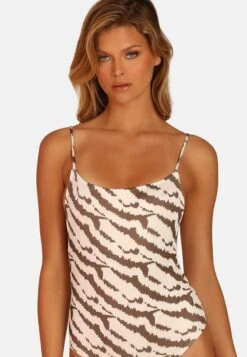 OW Collection TROPICAL - Badeanzug - Brown -Badebekleidungsgeschäft 2bf1672a025942bc8ae7834fd4627f60