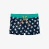 Minoti Badeshorts - Darkblue/ White