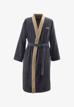 TENNIS STRIPES - Bademantel - Schwarz