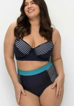 Sheego Bikini-Hose - Marine Gestreift -Badebekleidungsgeschäft 524bd2f27e4b430a871b0b3f217fc199