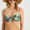 WE FASHION MET DESSIN - Bikini-Top - Green -Badebekleidungsgeschäft 5657062e64b241e0a2986c2e1a7d35b6