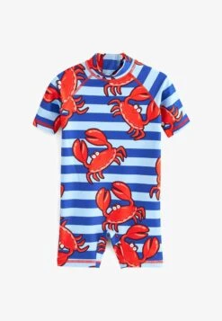 Next SUNSAFE ALL IN ONE STANDARD - Badeanzug - Blue Stripe Crabs