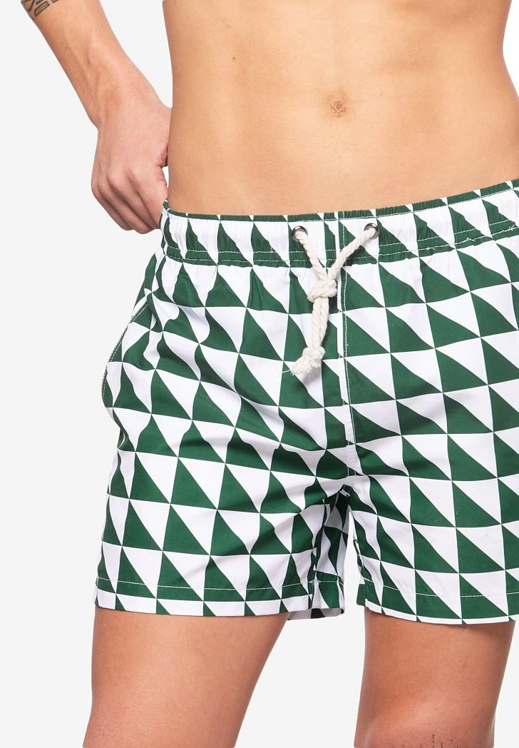 CAPRERA - Badeshorts - Verde E Bianco 5 CAPRERA - Badeshorts - Verde E Bianco – Bild 3