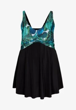 Zizzi WITH LOOSE - Badeanzug - Black Blue Leaf 11 Zizzi WITH LOOSE - Badeanzug - Black Blue Leaf -Badebekleidungsgeschäft 7edd23874e5e43f3a4eb6cbb531ffe56