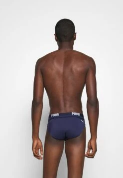 Puma LOGO SWIM BRIEF - Badehose Slip - Navy