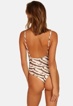 OW Collection TROPICAL - Badeanzug - Brown -Badebekleidungsgeschäft 96856cc039284a9aa74de14f99268a47