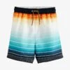 Next STANDARD - Badeshorts - Blue Orange Stripe -Badebekleidungsgeschäft 9d0e2079246141438648649de5181d3f