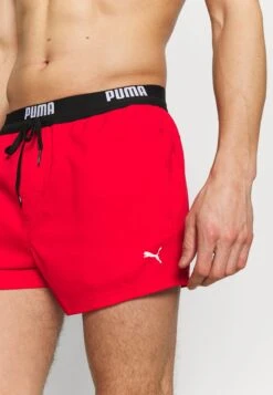 Puma SWIM MEN LOGO LENGTH - Badeshorts - Red -Badebekleidungsgeschäft 9e62610451fb49d2823748367922b87b