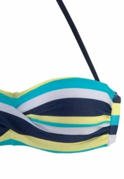 VENICE BEACH BANDEAU SET - Bikini - Marine/gelb/gestreift -Badebekleidungsgeschäft b753443e9bd14e6091ad06ff427cf28c