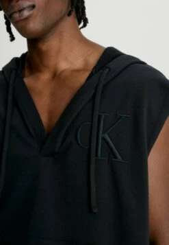 Calvin Klein Swimwear UNISEX HOODIE - CK AUTHENTIC - Strandaccessoire - Pvh Black -Badebekleidungsgeschäft b8e910de31fb4f2d89f5ee85f2e28fe2