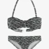 VENICE BEACH BANDEAU - Bikini - Schwarz / Weiß