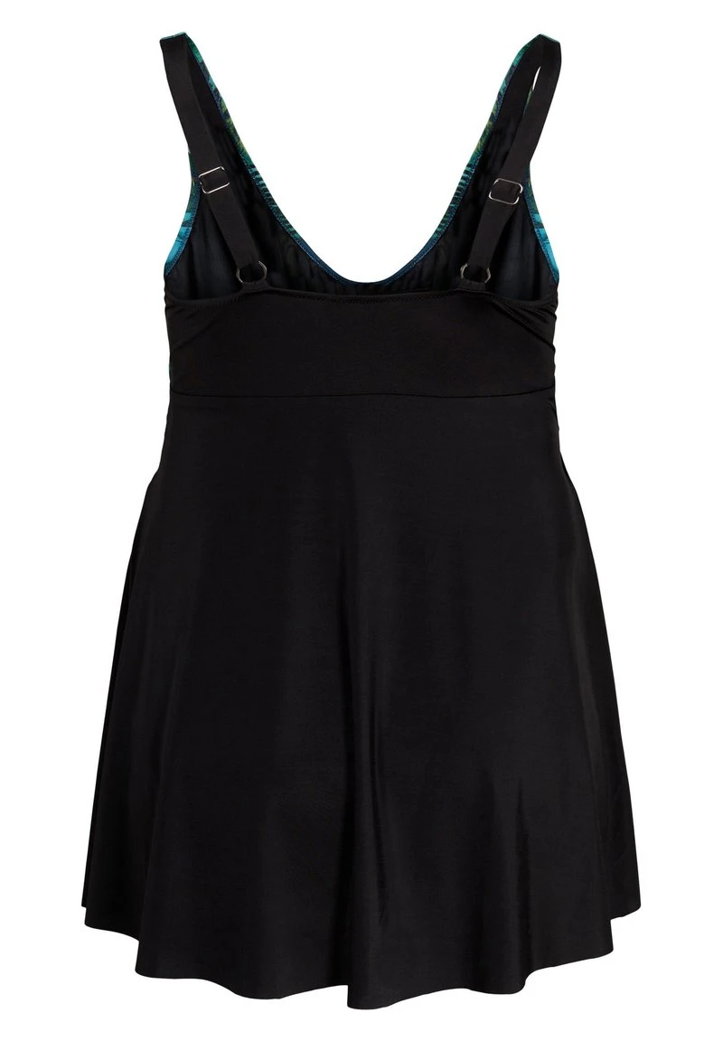 Zizzi WITH LOOSE - Badeanzug - Black Blue Leaf 7 Zizzi WITH LOOSE - Badeanzug - Black Blue Leaf – Bild 5