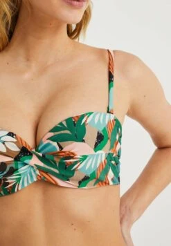 WE FASHION MET DESSIN - Bikini-Top - Green -Badebekleidungsgeschäft ea20001ede2d40919f7731b4f86e04cf
